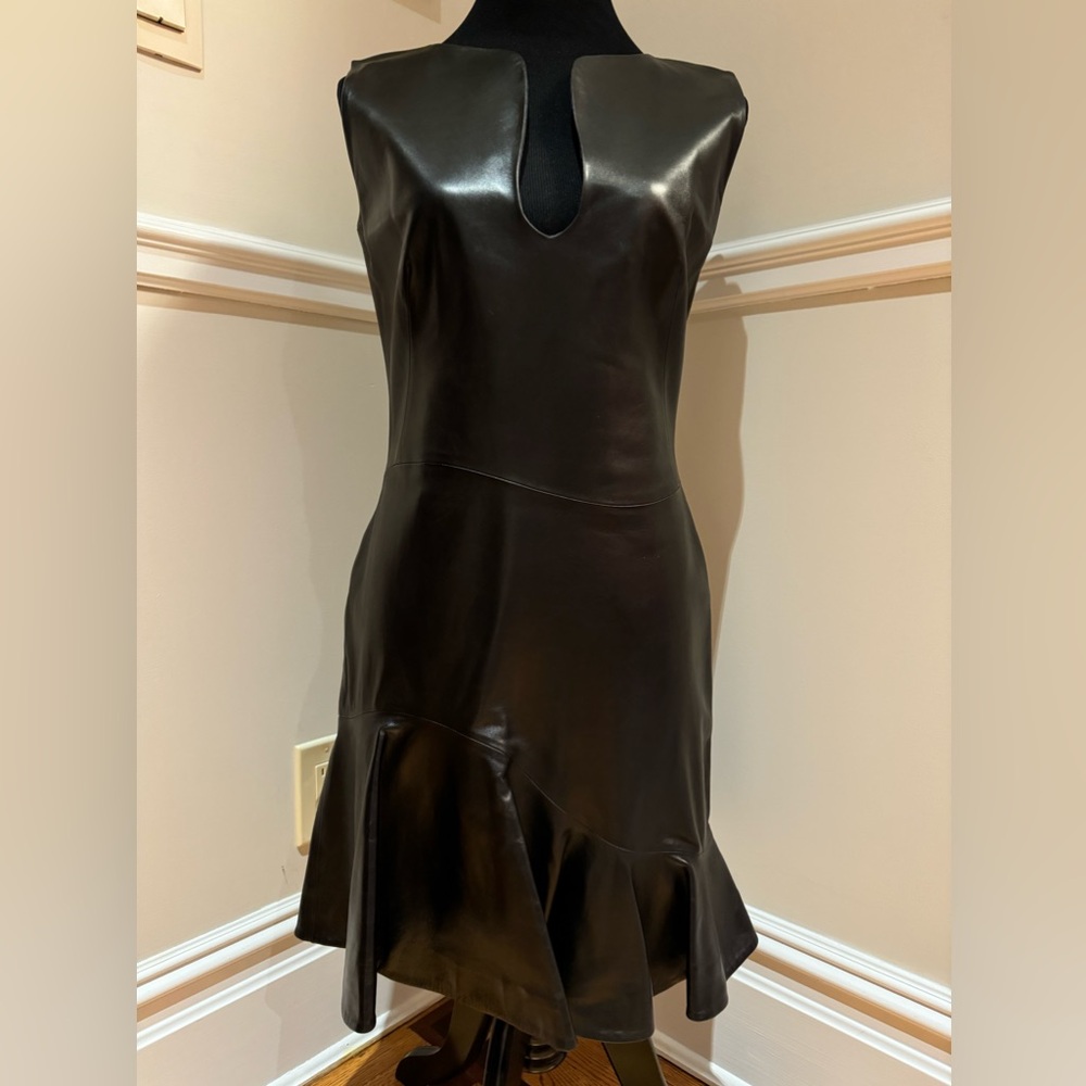 Alexander McQueen leather dress